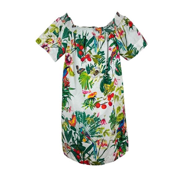 J. Crew Ratti Off-The-Shoulder Jungle Dress - Picture 1 of 5